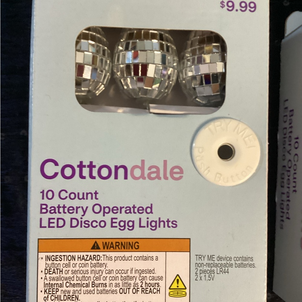 Cottondale LED Disco Egg Lights Silver